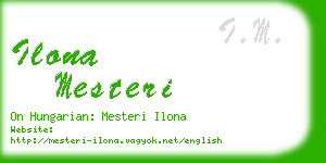 ilona mesteri business card